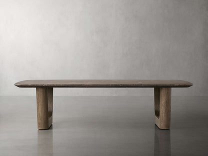 Saint Germain Stone Coffee Table with Rennes Base