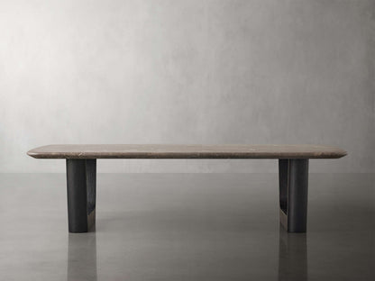 Saint Germain Stone Coffee Table with Rennes Base