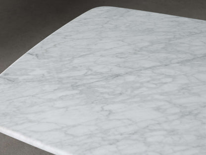 Saint Germain 72" Coffee Table with Rennes Base and Carrara Top