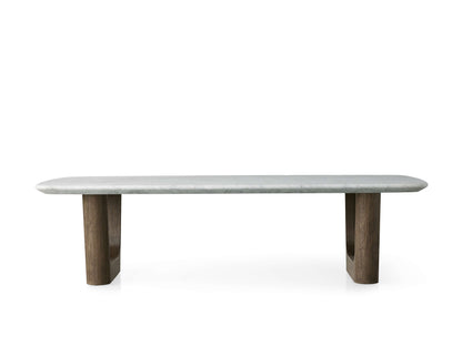 Saint Germain 72" Coffee Table with Rennes Base and Carrara Top