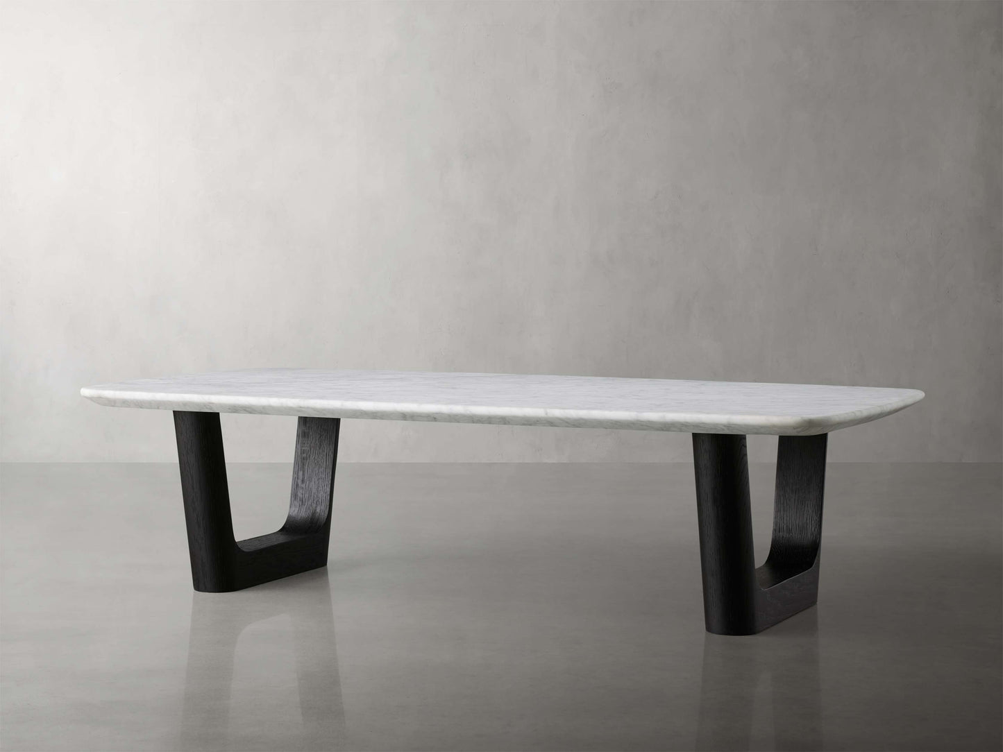 Saint Germain 72" Coffee Table with Rennes Base and Carrara Top