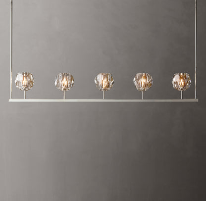 Boule De Cristal Clear Glass Linear Chandelier 48"