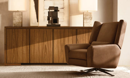 Luke Leather Swivel Recliner