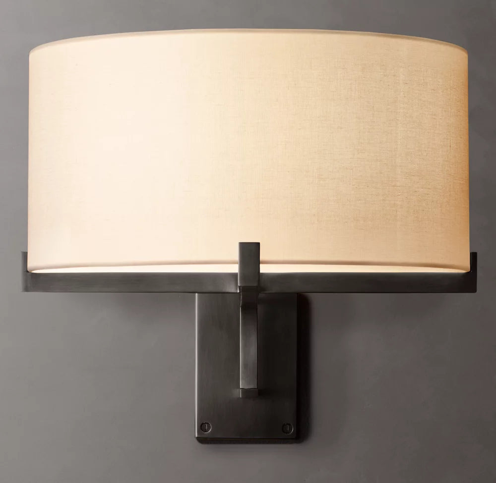 Pauillac Drum Shade Swing-Arm Sconce
