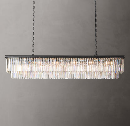 1920s Odeon Rectangular Chandelier 72"