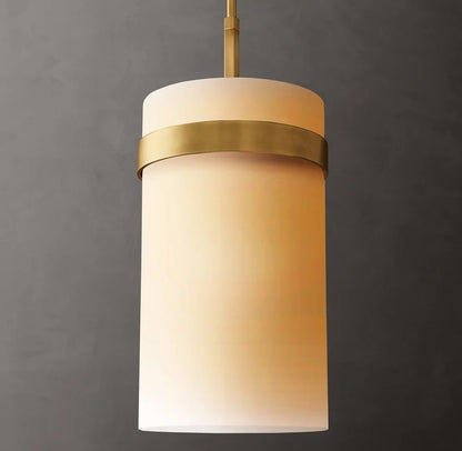 Ravelle Milk Glass Pendant 12"