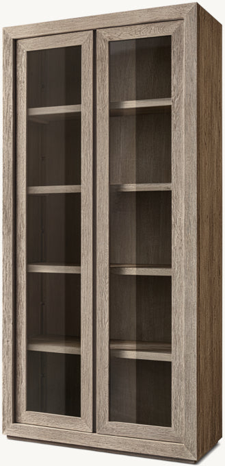 Drifted Reclaimed Oak Glass Cabinet