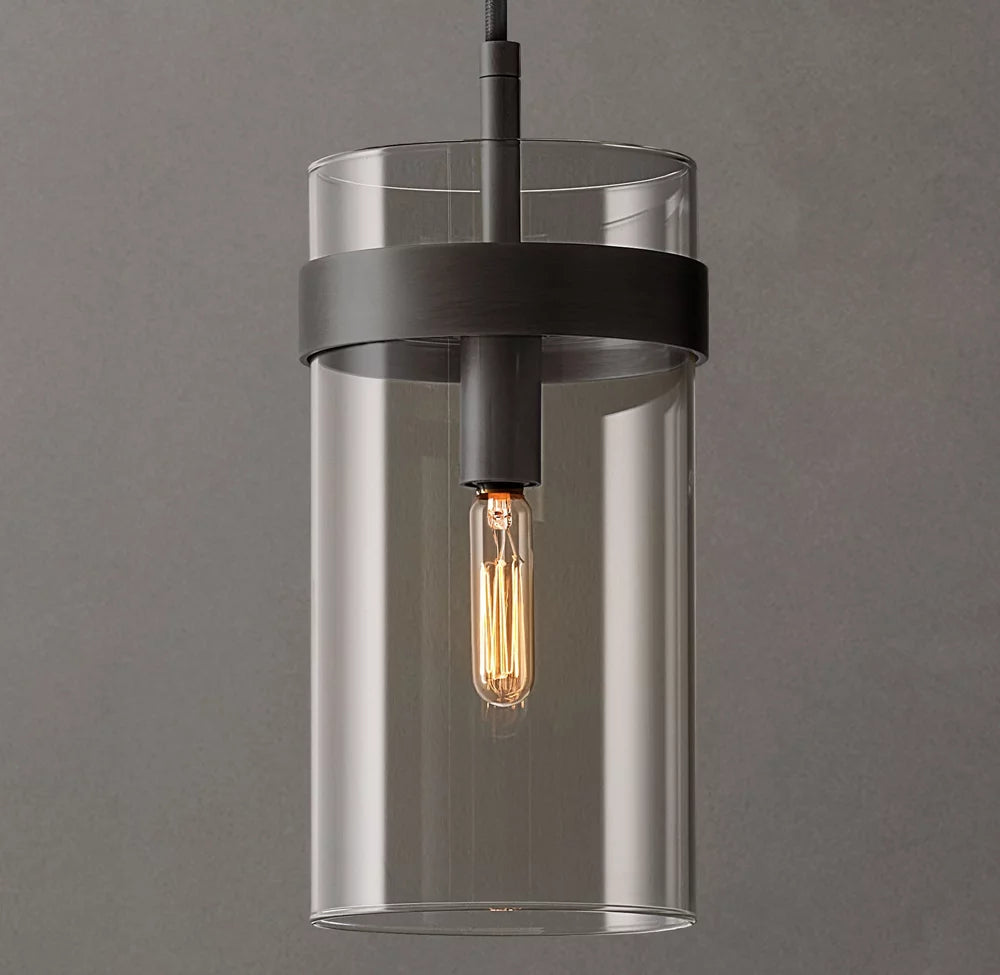 Ravelle Clear Glass Pendant 5"