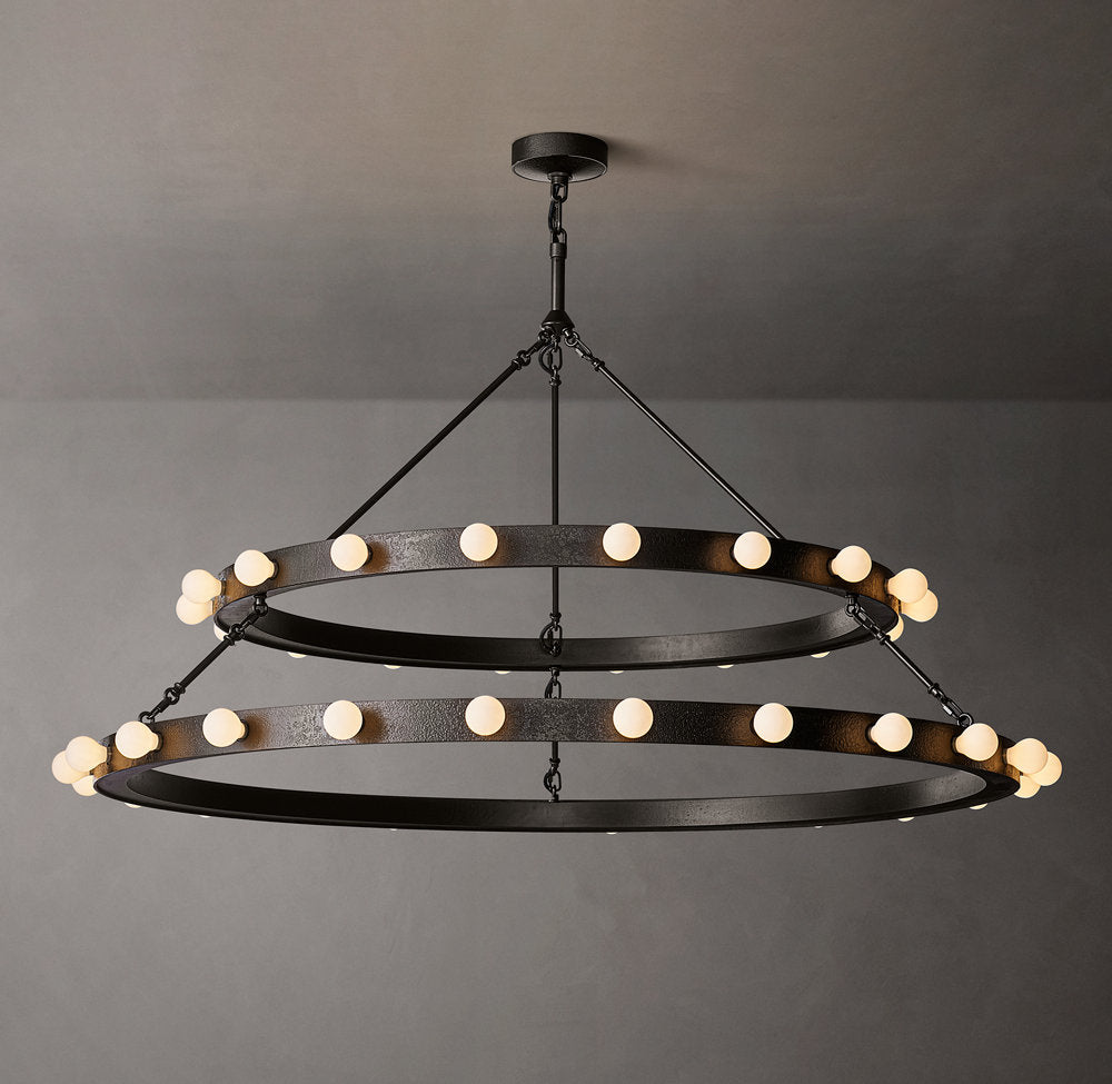 Vitoria Round Two Tiered Chandelier 48"