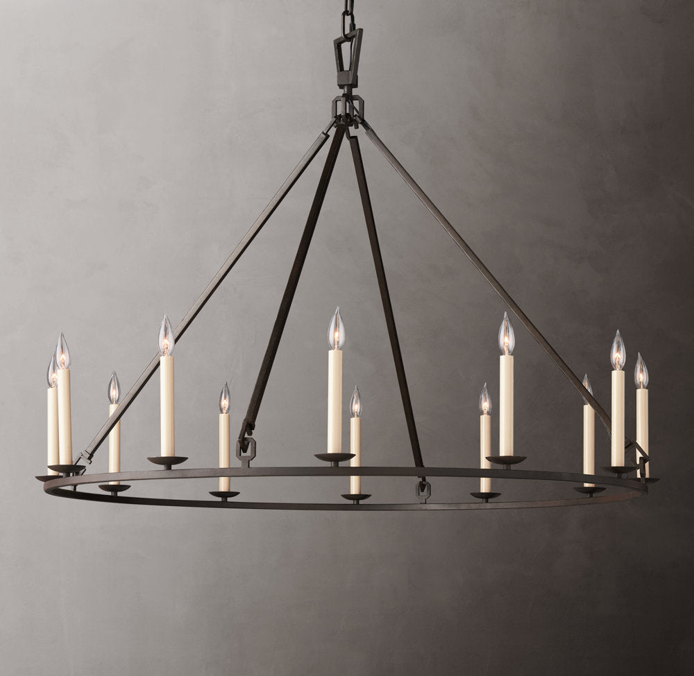 19th C. English Openwork Round Chandelier 50"