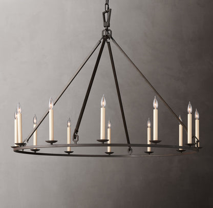 19th C. English Openwork Round Chandelier 50"