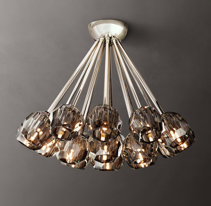 Boule De Cristal Smoke Glass Flushmount 24"