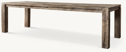 Reclaimed Rustic Oak Parsons Dining Table