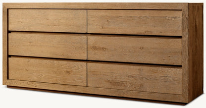 Drifted Reclaimed Oak 6-Drawer Dresser