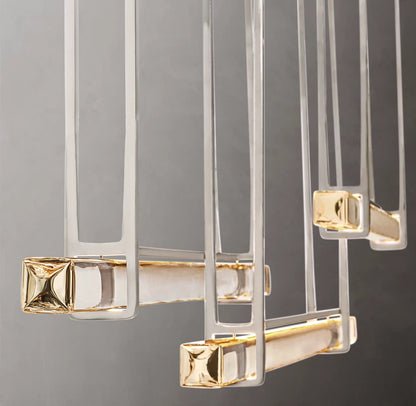 Audubon Crystal Triple Bar Linear Chandelier
