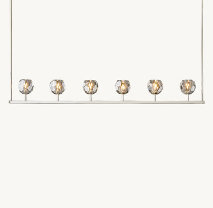 Boule De Cristal Smoke Glass Linear Chandelier 60"