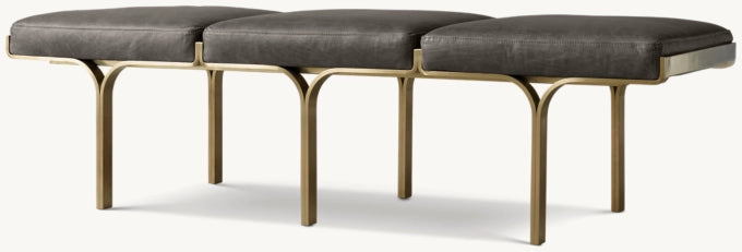 1960s Link Leather Bench