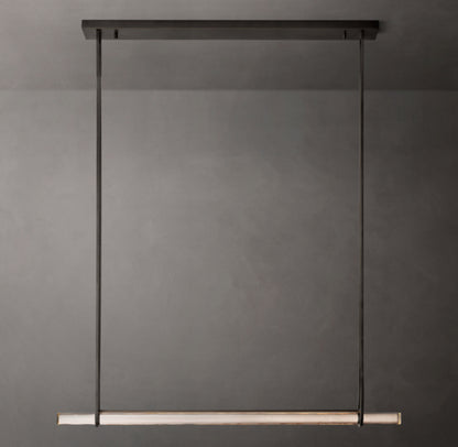 Audubon Crystal Single Bar Linear Chandelier 60"