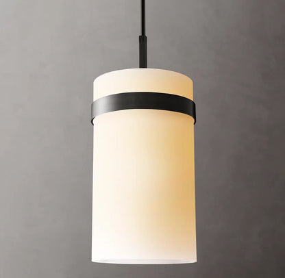 Ravelle Milk Glass Pendant 12"