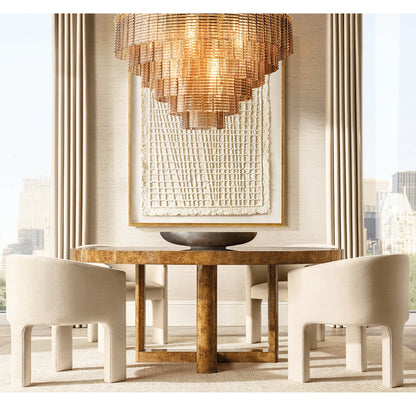 Sirene Smoke Glass Round Chandelier 65"