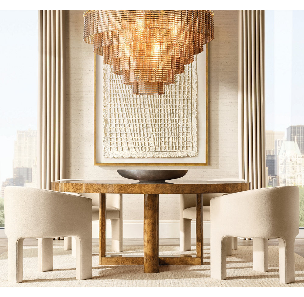 Sirene Smoke Glass Round Chandelier 52"