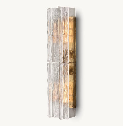 Lattice Clear Glass Sconce 30"