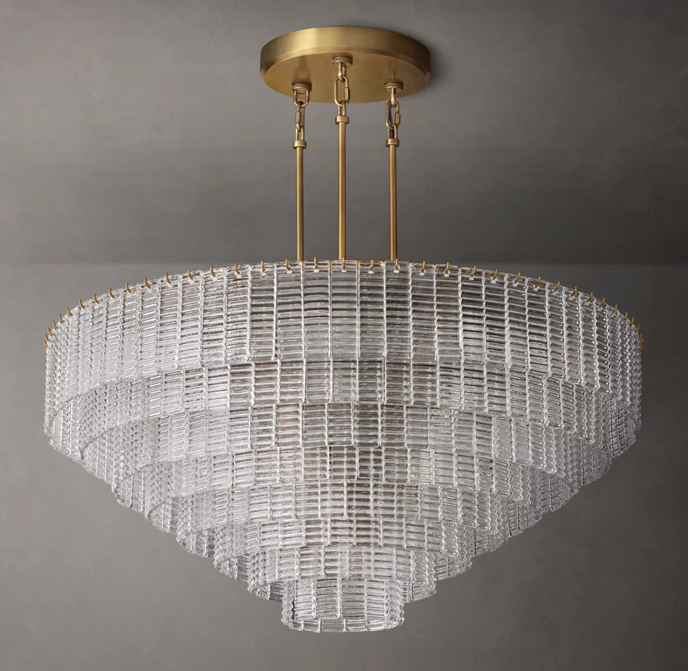Sirene Clear Glass Round Chandelier 52"