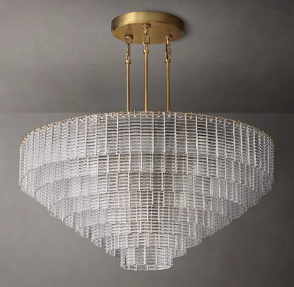 Sirene Clear Glass Round Chandelier 52"