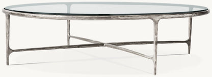 Thaddeus Glass Round Coffee Table