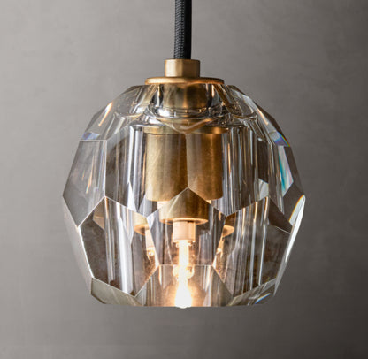 Boule De Cristal Smoke Glass Cord Pendant