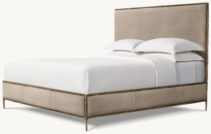 Thaddeus Leather Panel Bed