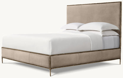 Thaddeus Leather Panel Bed