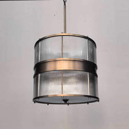 Transparent Cylinder Glass Pendant Light