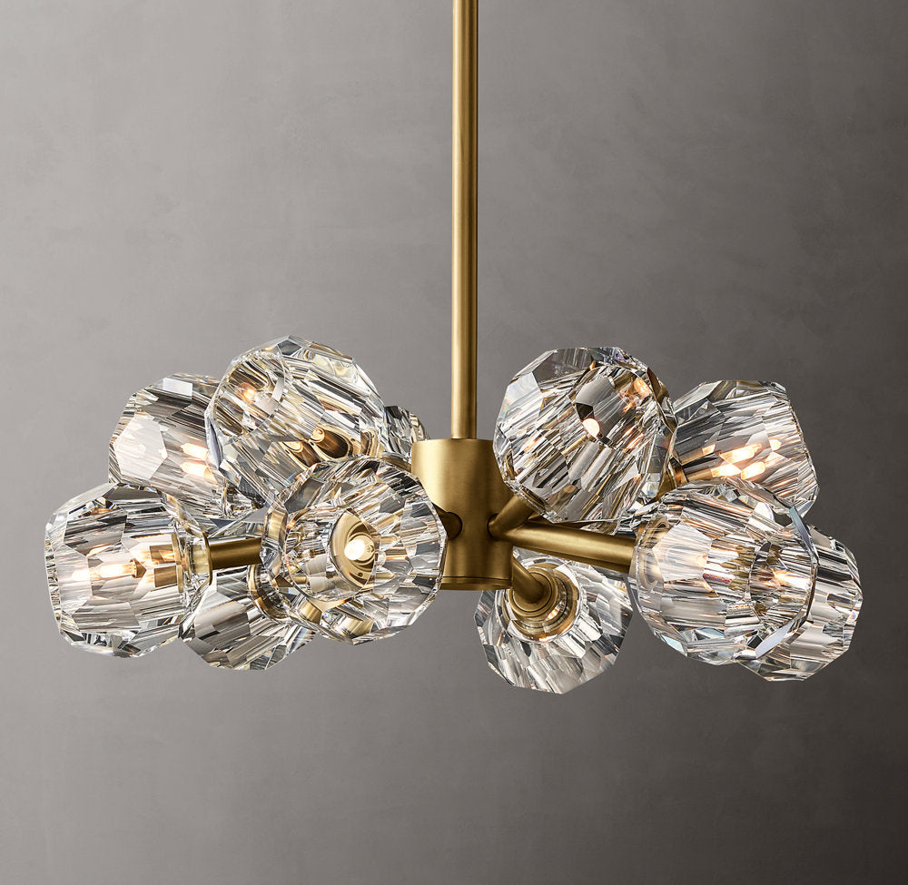 Boule De Cristal Clear Glass Round Chandelier 24"