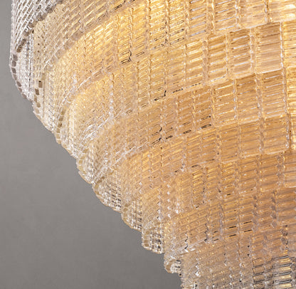 Sirene Clear Glass Round Chandelier 52"