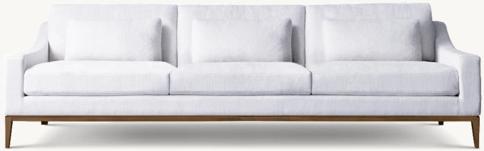 Italia Slope Arm 3-Cushion Sofa - Metal Base