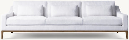 Italia Slope Arm 3-Cushion Sofa - Metal Base