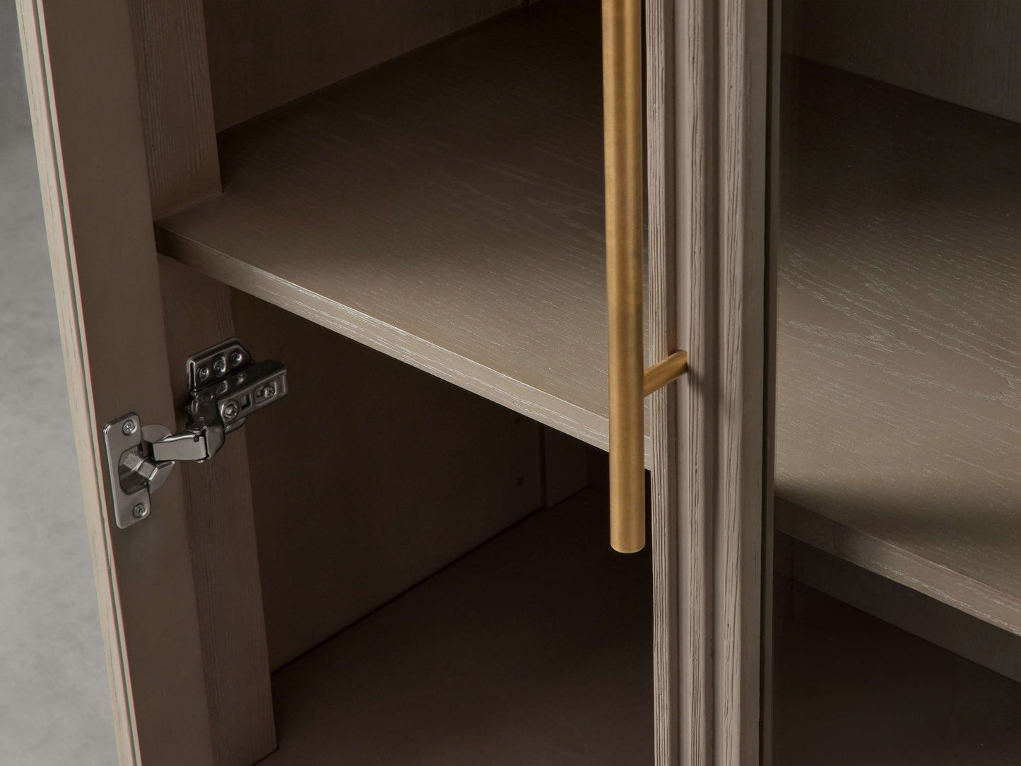 Finnley Glass Cabinet in Liath Smoke