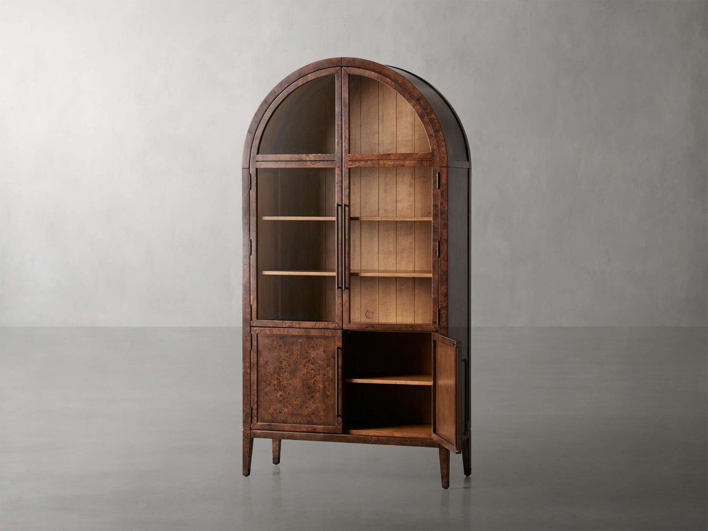 Hattie Burl Glass Cabinet