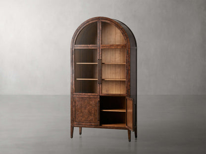 Hattie Burl Glass Cabinet