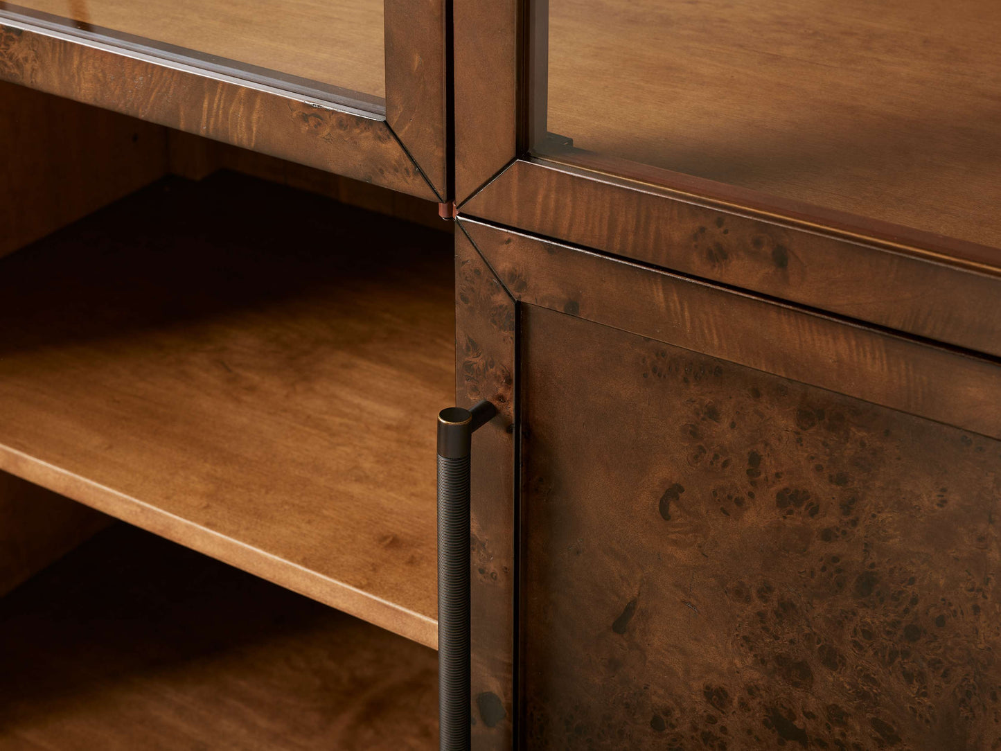 Hattie Burl Glass Cabinet