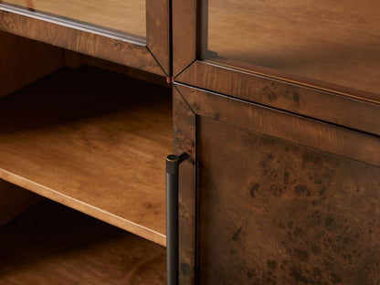 Hattie Burl Glass Cabinet