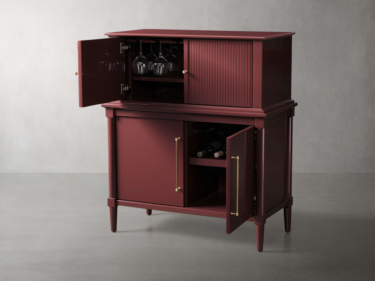Oakleigh Bar Cabinet in Mulberry