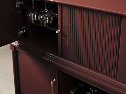 Oakleigh Bar Cabinet in Mulberry