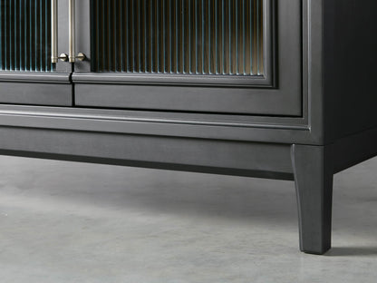Rowan Media Console with Reeded Glass Doors