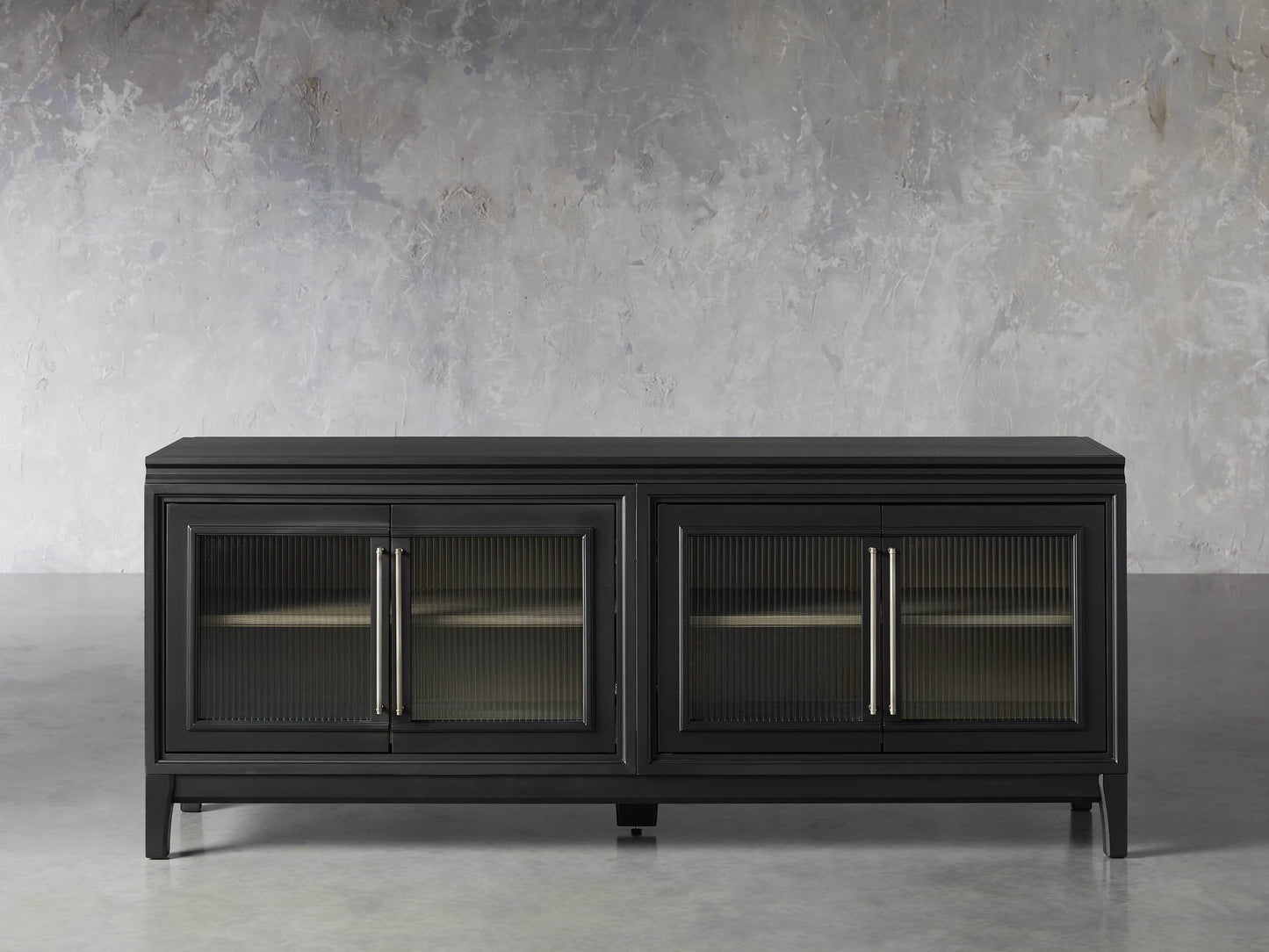 Rowan Media Console with Reeded Glass Doors