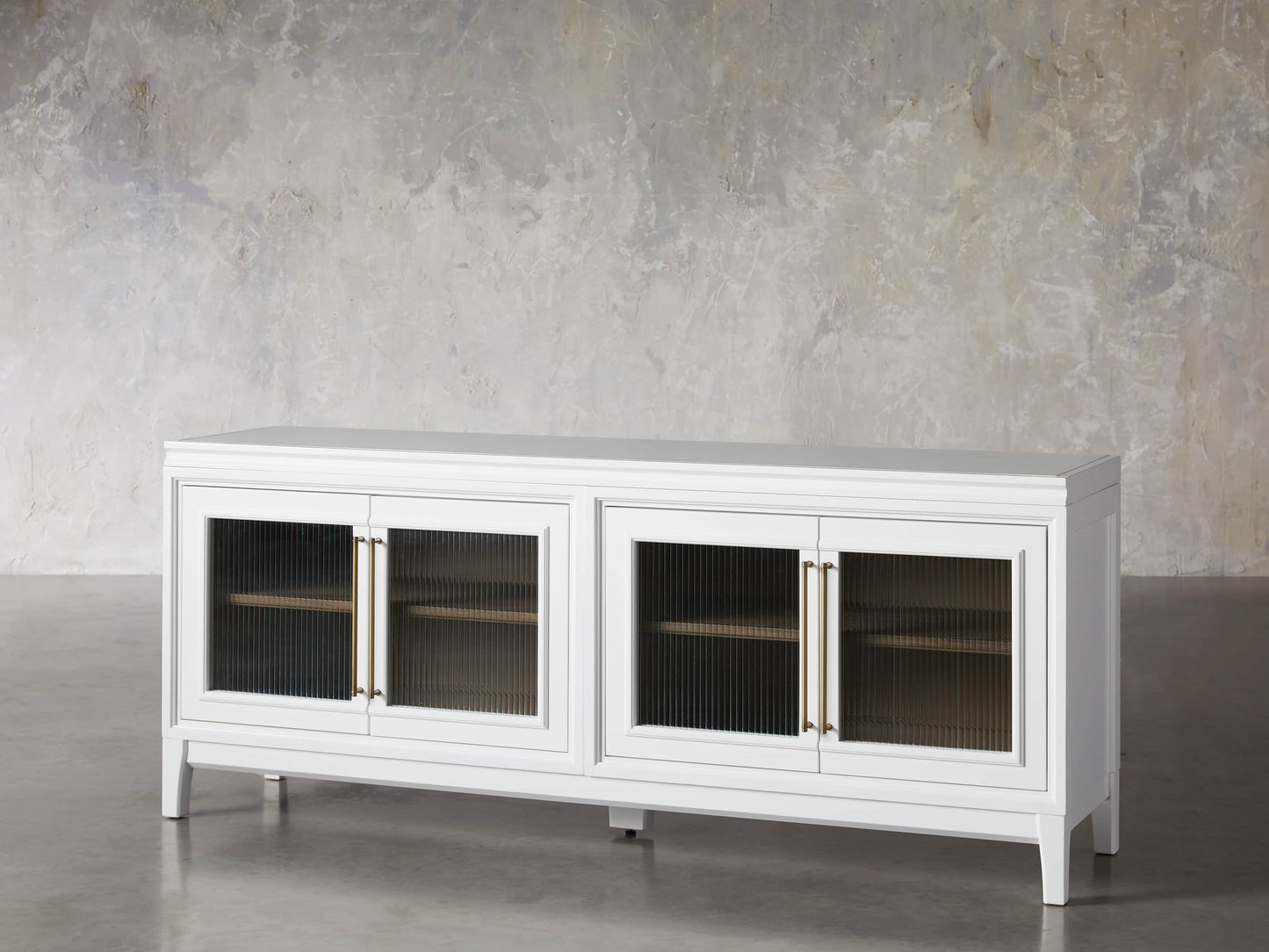 Rowan Media Console with Reeded Glass Doors