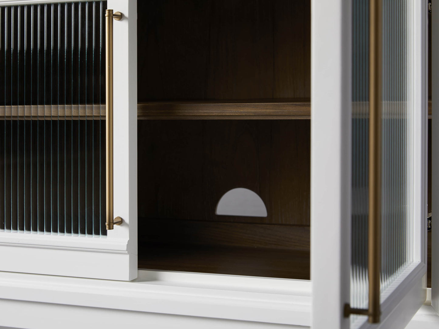 Rowan Media Console with Reeded Glass Doors