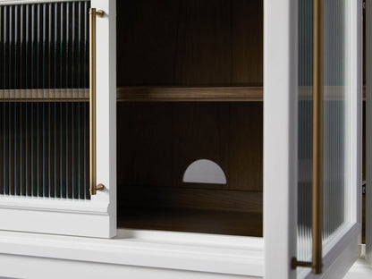 Rowan Media Console with Reeded Glass Doors