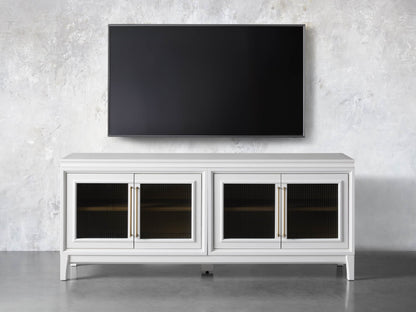 Rowan Media Console with Reeded Glass Doors